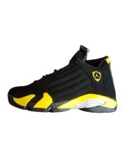 [plus-size shoes] Air Jordαn 14 Thunder Retro Black Yellow Full Grain Leather Shock Absorbing Basketball Sneakers 29323925