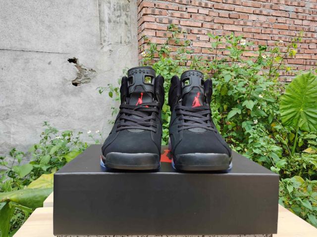 [plus-size shoes] Air Jordαn 6's Infrared Air Cushion Black Infrared Red High Top Basketball Sneakers 29322901