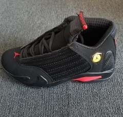 [plus-size shoes] Air Jordαn 14  Last Shot Retro Black Metallic Silver Red Mixed Material Leather Shock Absorbing Basketball Sneakers 29323924