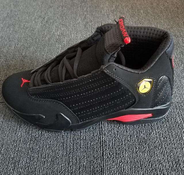 [plus-size shoes] Air Jordαn 14  Last Shot Retro Black Metallic Silver Red Mixed Material Leather Shock Absorbing Basketball Sneakers 29323924
