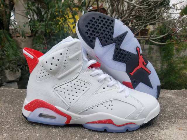 [plus-size shoes] Air Jordαn 6's Red Oreo Retro Air Cushion White Red Speckled Crystal Outsole High Top Basketball Sneakers 29322809