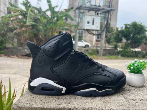 [plus-size shoes] Air Jordαn 6's Retro Air Cushion Black Cat Black White High Top Basketball Sneakers 29322781