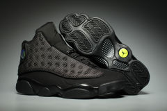 [plus-size shoes] Air @j13 Retro 3M Black Cat Black Unisex GS Mid-Top Basketball Shoes 29324253