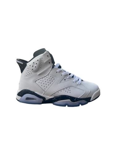 [plus-size shoes] Air Jordαn 6's  Retro Shock Absorbing Wear Resistant White Black Speckled Leather High Top Basketball Sneakers 29322738