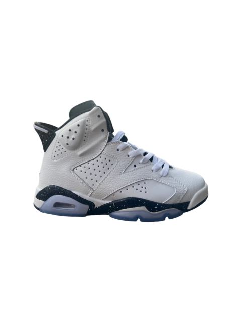 [plus-size shoes] Air Jordαn 6's  Retro Shock Absorbing Wear Resistant White Black Speckled Leather High Top Basketball Sneakers 29322738