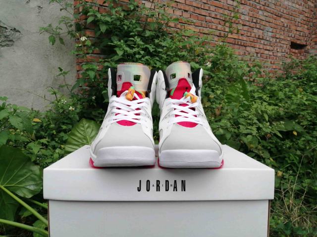 [plus-size shoes] Air Jordαn 6's Retro Air Cushion Neutral Grey Bugs Bunny White Grey Red High Top Leather Basketball Sneakers 29322910