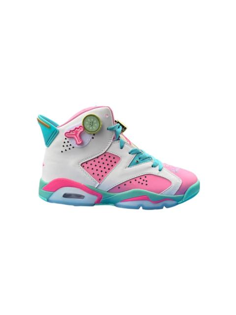 [plus-size shoes] Air Jordαn 6's Doernbecher Air Cushion Detachable Patch Pink White Mint Green High Top Basketball Sneakers 29322778