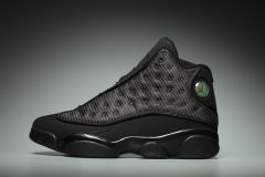 [plus-size shoes] Air @j13 Retro 3M Black Cat Black Unisex GS Mid-Top Basketball Shoes 29324253