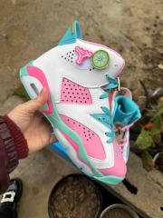 [plus-size shoes] Air Jordαn 6's Doernbecher Air Cushion Detachable Patch Pink White Mint Green High Top Basketball Sneakers 29322778