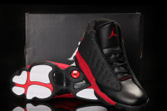 [plus-size shoes] Air @j13 Retro Bred Black Red 3M Reflective Mesh Pebbled Leather Shock Absorbing High Top Basketball Shoes 29284036