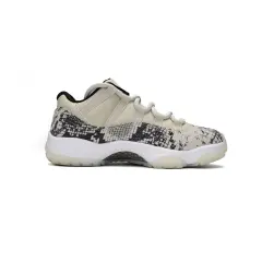 [plus-size shoes] Air Jordαn 11 Low Low White Grey Snakeskin Print Panel Retro Basketball Sneakers 2 colors 29225424