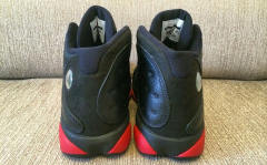[plus-size shoes] Air @j13 Men's Retro Dirty Bred Black Red High Top Cushioned Support Basketball Sneakers 29284018