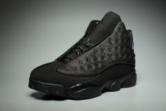 [plus-size shoes] Air @j13 Retro 3M Black Cat Black Unisex GS Mid-Top Basketball Shoes 29324253