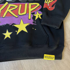 Purple Liquid Foam Cup Yellow Star Border Red Flame Bottom Splash Graffiti Dual Full Sleeve Syrup Cup Fire Star Print Fleece Hoodie 29355862