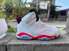 [plus-size shoes] Air Jordαn 6's Retro Air Cushion Shock Absorbing White Infrared Red Black High Top Leather Basketball Sneakers 29322741