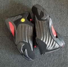 [plus-size shoes] Air Jordαn 14  Last Shot Retro Black Metallic Silver Red Mixed Material Leather Shock Absorbing Basketball Sneakers 29323924