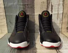 [plus-size shoes] Air @j13  Playoffs  GS Anti-slip Cushioned Black White Red Unisex Mid-top Basketball Shoes 29323973