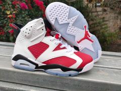 [plus-size shoes] Air Jordαn 6's Retro Retro Carmine Air Cushion White Red Black Crystal Clear Outsole High Top Basketball Sneakers 29322813