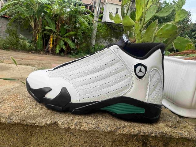 [plus-size shoes] Air Jordαn 14 Cowhide Cushioned Anti-Slip Wear-Resistant White Black Green Vintage Basketball Shoes 29323013
