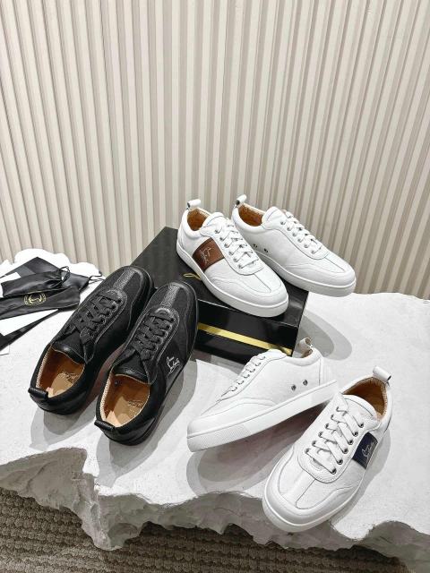 1:1 quality version Side-Strap Logo Red-Soled Low-Top Sneakers 3 colors 28997705