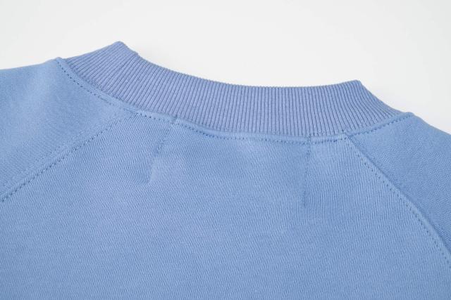 ERD Light Blue Raglan Crewneck Pullover ERD Nun Sketch Portrait Graphic Vintage Sweatshirt