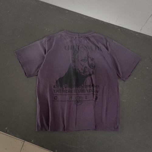 ERD Enfants Riches Déprimés Purple Vintage Washed Tee Pitbull Dog Portrait Distressed Grunge T-Shirt