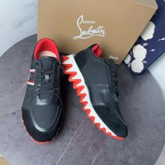 1:1 quality version Genuine leather patchwork shark sole sports shoes  28472423