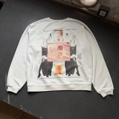 ERD Vintage Crewneck Newspaper Duel Poster Print Grunge Sweatshirt