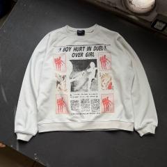 ERD Vintage Crewneck Newspaper Duel Poster Print Grunge Sweatshirt