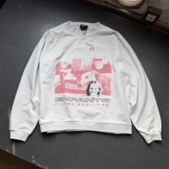 ERD Vintage Crewneck ERD Pink Car Collage Print Grunge Sweatshirt