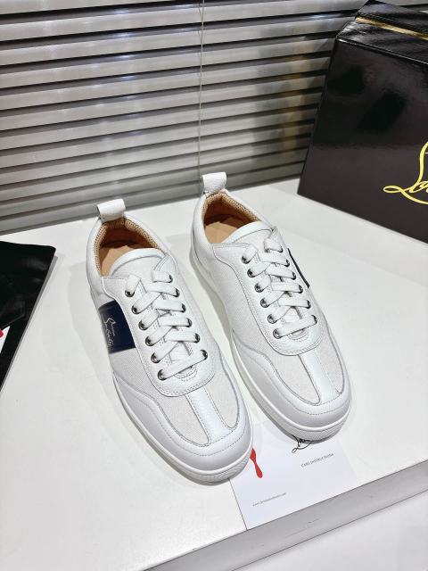 1:1 quality version Side-Strap Logo Red-Soled Low-Top Sneakers 3 colors 28997705