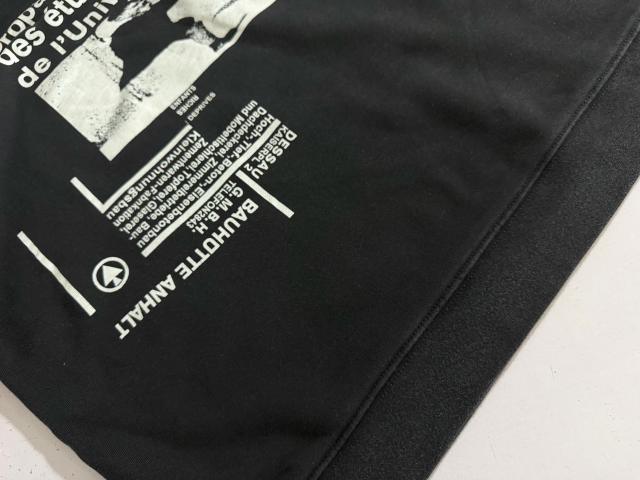 ERD Black Vintage Washed Crewneck European University Text Print Retro Grunge Sweatshirt
