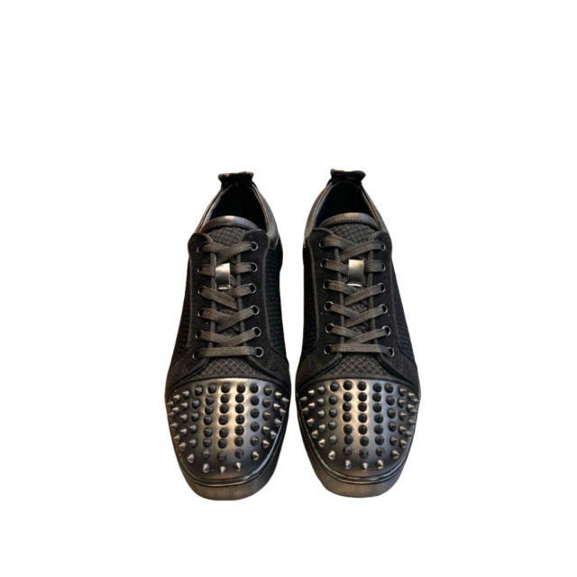 1:1 quality version 27872523 Black Mesh Heel Leather Low Top Shoes