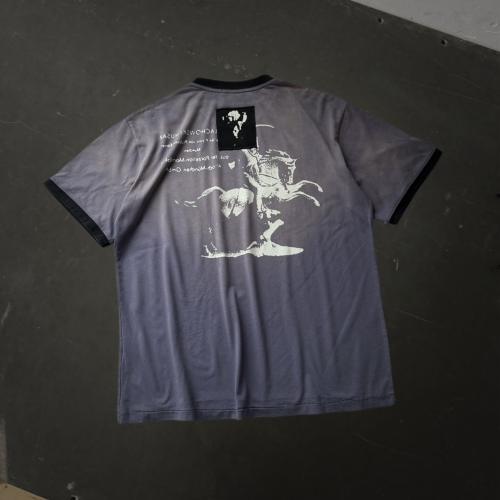 ERD Enfants Riches Déprimés Grey Vintage Ringer Tee Porcelain Ullach Skull Graphic Gothic Streetwear Tee