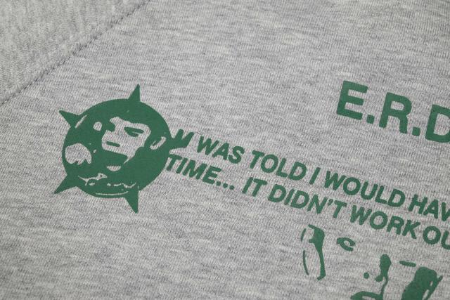 ERD Heather Grey Raglan Crewneck Pullover ERD Figure Graphic "The Dream That Don’t Go Away" Sweatshirt