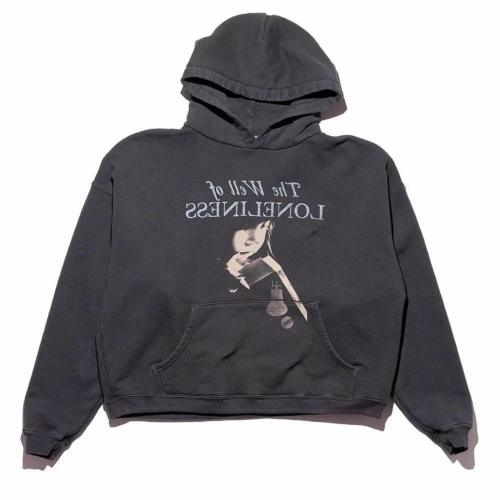 ERD Black Vintage Cropped Hoodie Reverse Letter Portrait Graphic Grunge Streetwear Hoodie