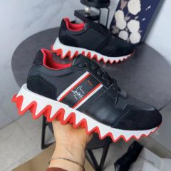 1:1 quality version Genuine leather patchwork shark sole sports shoes  28472423