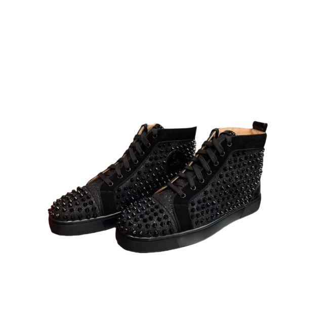 1:1 quality version Studded High Top Lace-Up Board Shoes