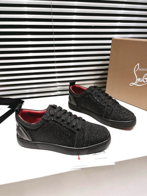 1:1 quality version Embroidered Heel Signature Red Sole Low-Top Casual Sneakers 3 colors 28894913