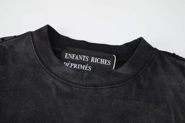 ERD Gradient Washed Black Long Sleeve Tee Enfants Riches Deprimes Front Text Logo Pocket Long Sleeve T-Shirt