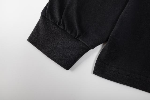 ERD Gradient Washed Black Long Sleeve Tee Enfants Riches Deprimes Front Text Logo Pocket Long Sleeve T-Shirt