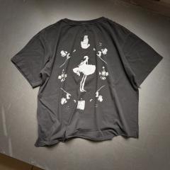 ERD Enfants Riches Déprimés Washed Black Distressed Tee Occult Symbol Dancer Graphic Retro Grunge T-Shirt