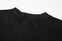 ERD Enfants Riches Déprimés Hebrew Script Female Portrait Dual Print Vintage Washed Black Long Sleeve Tee