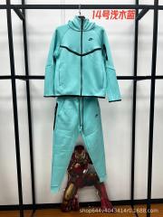 Nik* Tech Fleece Tracksuit Solid Light Tiffany Blue, Black Logo