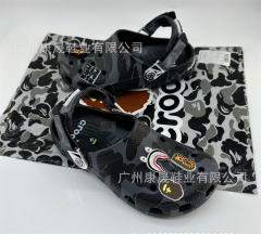 Bape x Crocs Clogs Camo Sandals Men Women Size 4-11 Black