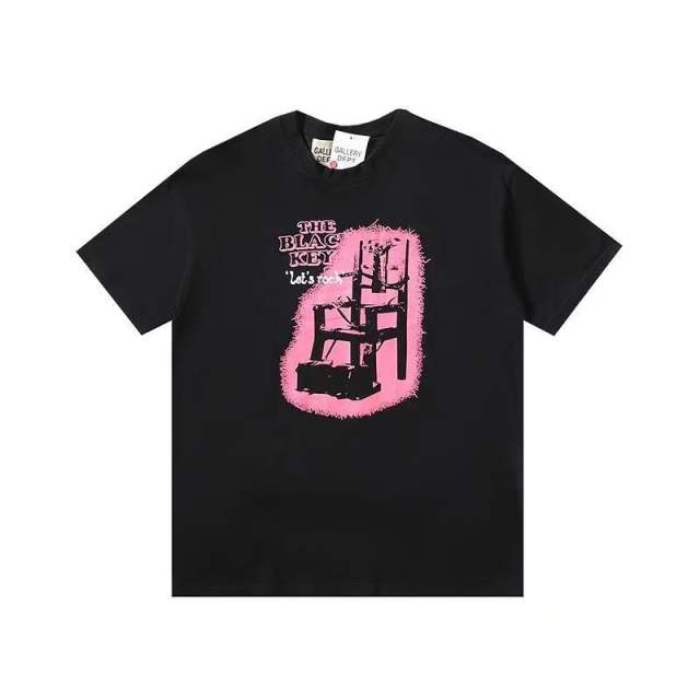 Grunge Rock Streetwear Double Sided Pink Chair Sketch Graphic Back Gold Overlap Letter Slogan Print Oversized Washed Cotton Tee 29358829