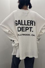 Gallery Dept Basic Waffle Long Sleeve T-Shirt Black White