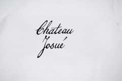 Front Chest Black French Cursive Letter Print Crew Neck Oversized Soft Cotton Tee 2 colors 29356393