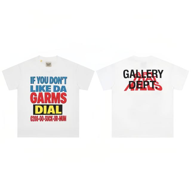 American Retro Casual Dual Front Multi Tone Block Slogan Back Layered Word Graphic Cotton Tee 29358823