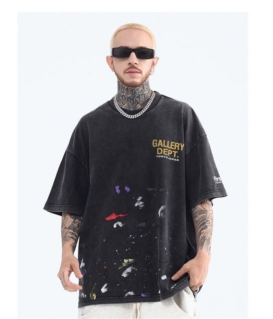 Gallery Dept Tokyo Japan Painted T-Shirt Black